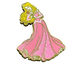 Disney Aurora Trading Pin Sleeping Beauty Sparkling Gown Badge Lapel Pin Brooch